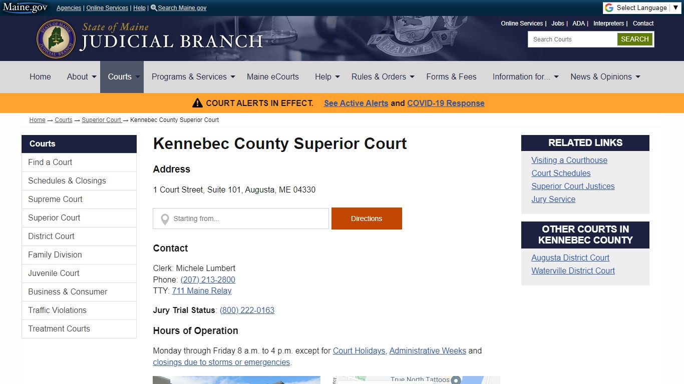 Kennebec Court Superior Court: State of Maine Judicial Branch