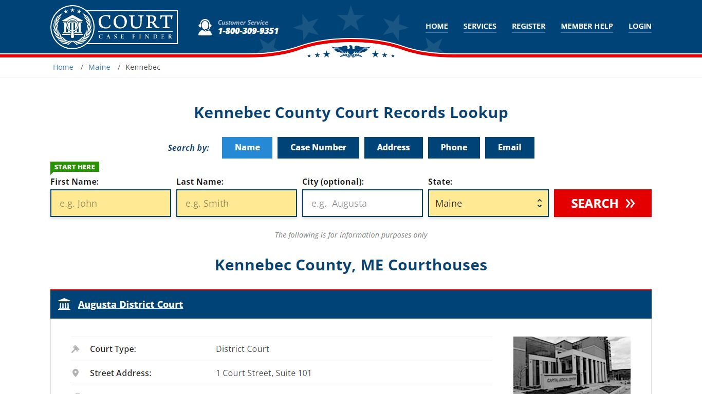 Kennebec County Court Records | ME Case Lookup